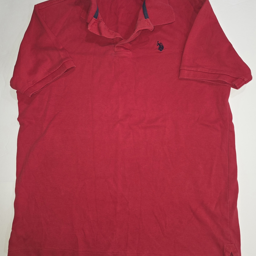 U.S. Polo Assn. Bright Red Short-Sleeve Polo with Embroidered Logo